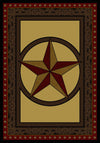 Tooled Leather Star - Brown