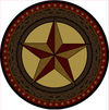 Tooled Leather Star - Brown